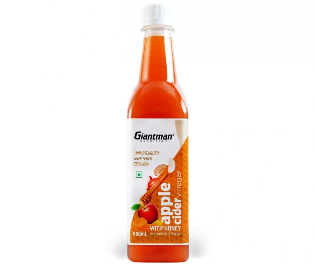 Giantman Apple Cider Vinegar With Honey Unpasteurized Unfiltered 100% Raw 500ML